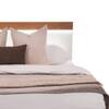 Juda Engineered Wood Queen  Size Bed Without Storage (Urban Teak Finish, Frosty White Colour)