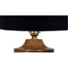 Rowan Black cotton table lamp with Natural Wood Base