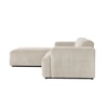 Sophisticated Wood Right Aligned 3-Seater With Upholstery Non Storage Sofa In White Colour