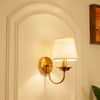 Caden Single Light Antique Brass Wall Light