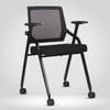 Kepler Brooks Avanta Visitor Chair With Wheels in Black Colour