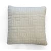 Maze Box Soft Grey Melange  And Natural Cushion Cover 18X18 Inches