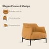 Odette Lounge Chair In Mustard Leather