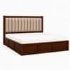 Tarang Solid Wood Compact King Bed Hydraulic Storage Provincial Teak Finish Mattress 72 x 72 Inches