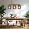 Ventus Brown Solid Wood Cluster Hanging Light