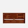 Rangrez Sheesham Wood King Size Bed in Honey Oak Finish with Box Storage