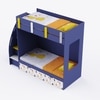 Pinwheels Trundle Bunk Bed In Blue Colour