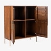 Banner Kiara Solid Wood Cabinet in Gold Finish
