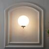 Moon Shine Brass and Frosted White Wall Light