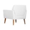 Thomas Fabric Lounge Chair in Off White Colour