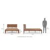 Terence Solid Wood King Size Bed In Teak Finish