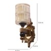 Eliante Modern Wall Lights Mild Steel & Glass Material Antique & Champaign Finish