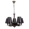 Devansh Solid Wood Electric Wall Light in Black Colour with Black Shade Count of 1 Light