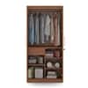 Kaarya Engineered Wood 2 Door Wardrobe in Wheat Brown Walnut Finish