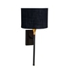 Devansh Metal Electric Wall Light in Black Colour with Black Shade Count of 1 Light