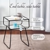 Contemporary Iron Side Table in Black Colour