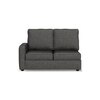 Apollo Compact Sofa (Colour : Steel, Cushion : Soft, Back Type : High Back, Seating Capacity : Right Aligned 2 Seater + Right Aligned Chaise + Ottoman)