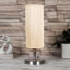 Round Bamboo table lamp with Steel Base -38