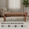 Quinn Rectangular Solid Wood Coffee Table In Amber Walnut Finish