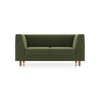 Rubik Essential 2 Seater Fabric Sofa In Moss Green