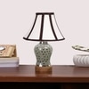 Devansh Multi Cotton Shade Lamp With Wood & Mosaic Glass Base For Decoration/Office/Home/Gifting/Study For Decoration/Office/Home/Gifting/Study