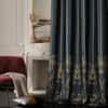 Stoa Paris Satin Long Door Curtains, 300 TC Dimout Home Furnishing Curtains,  Aesthetic Parda,,  Decoration, Pack of 1, Versailles - Emerald Royale