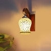 Devansh Solid Wood Electric Wall Light in Brown Colour with Multi Shade Count of 1 Light