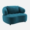 Henry Velvet 1 Seater Sofa T Blue Color
