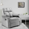 Helios Motorised Recliner Chair for  Premium Soft Suede Fabric 1 Seater Chair - Grey