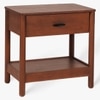 Coco Solid Wood Bedside Table in Brown Colour