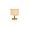 Sadira White Natural Fiber Shade Table Lamp with Gold Metal Base
