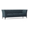 Weston 3 Seater Luxury Italian Leather Sofa In Aegean Sea