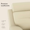 Raphael Leatherette Three Seater Manual Recliner in Off White Colour