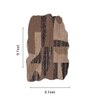 Handmade Wool Shaped Rug Modern Abstract Brown Beige 6 x 9 Feet Carpet