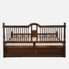 Nilaya Sheesham Wood King Size Bed in Provincial Teak Finish with Box Storage