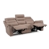Silvana Three Seater Motorized Fabric Recliner in Taupe Beige Colour