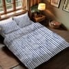 Blake Blue & White Comforter Set Super King Size Bed Sheet Set With 2 Pillow Covers Pure Cotton 400 Tc