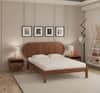 Orren Solid Wood King  Size Bed Without Storage (Provincial Teak Finish)