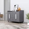 Hexa Red Multipurpose Storage Cabinet With 3 Drawer 2 Door in Slate Grey Colour