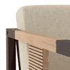 Cairo 1 Seater Wooden Sofa (Macadamia Brown)