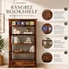 Rangrez Sheesham Wood Bookshelf in Provincial Teak Finish