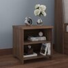 Misosa Engineered Wood Bedside Table in Classic Walnut Finish