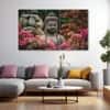 The Castle Decor Lord Buddha Meditation Wall Art Framed Painting 27x48 Inch (Style 5)
