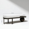 Noble Aura Metal Bench in White Finish
