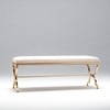 Golden Haven Metal Bench in Pink Finish