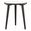 Fleur Side Table White & Americain Walnut Finish