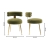 Swizzy Solid Wood Accent Chair in Green Colour