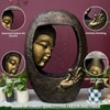 Buddha Face Shower Copper Gold  Fiber Glass Indoor Fountain