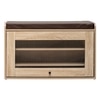 Rosso Shoe Cabinet in Teak Brown – Elegant Wooden Shoe Storage Cabinet for Home Interiors