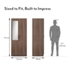 Zoey Engineered Wood 2 Door Wardrobe with Mirror in Classic Walnut Finish